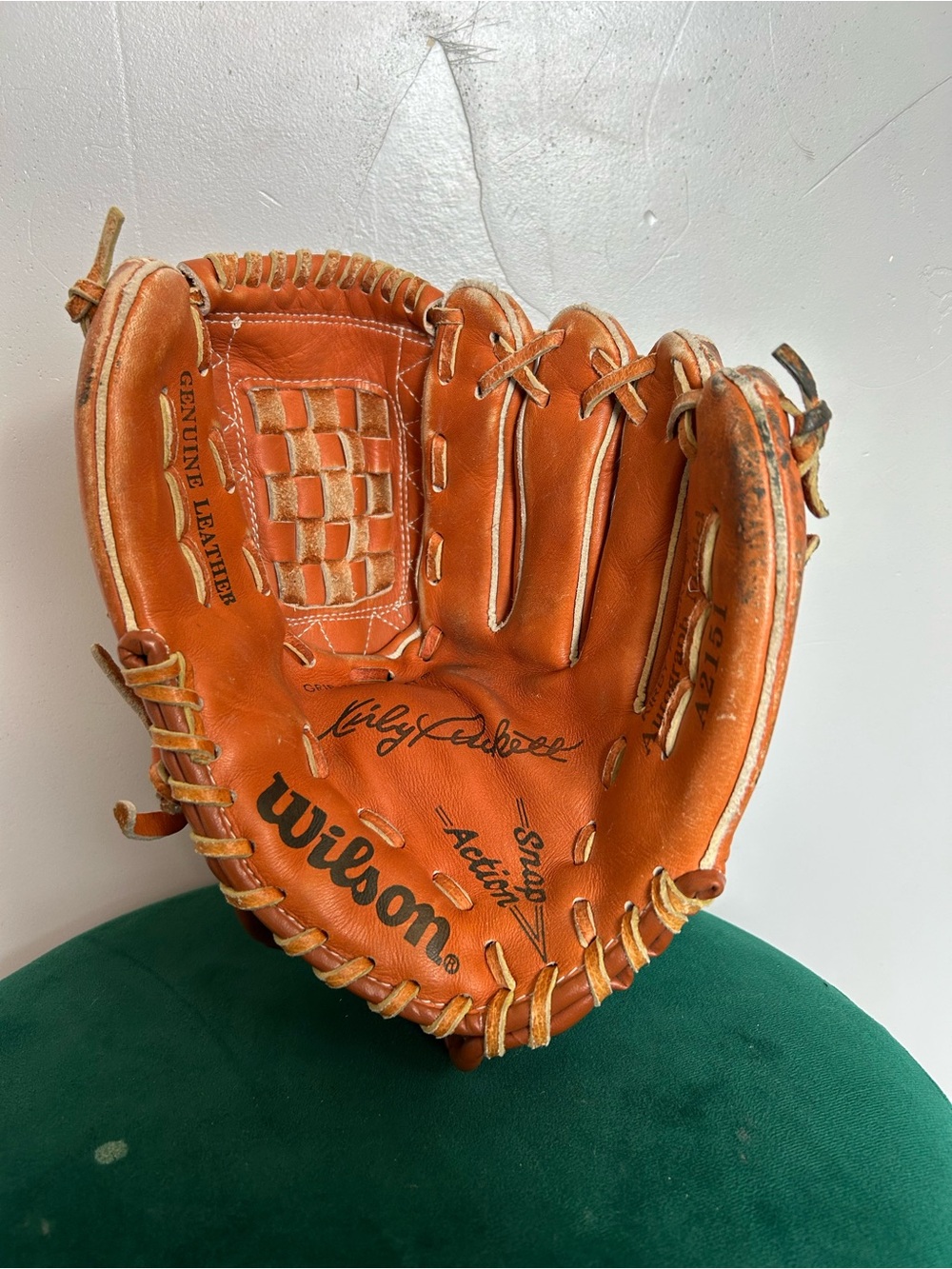 VTG Kirby Puckett Wilson Autograph Model A2151  R Throw 10” Baseball Glove Youth
